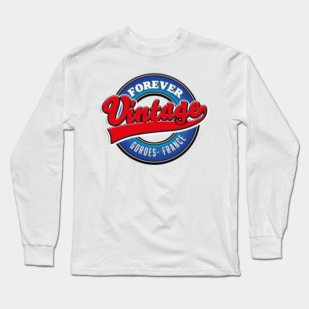 Gordes France vintage logo. Long Sleeve T-Shirt by nickemporium1